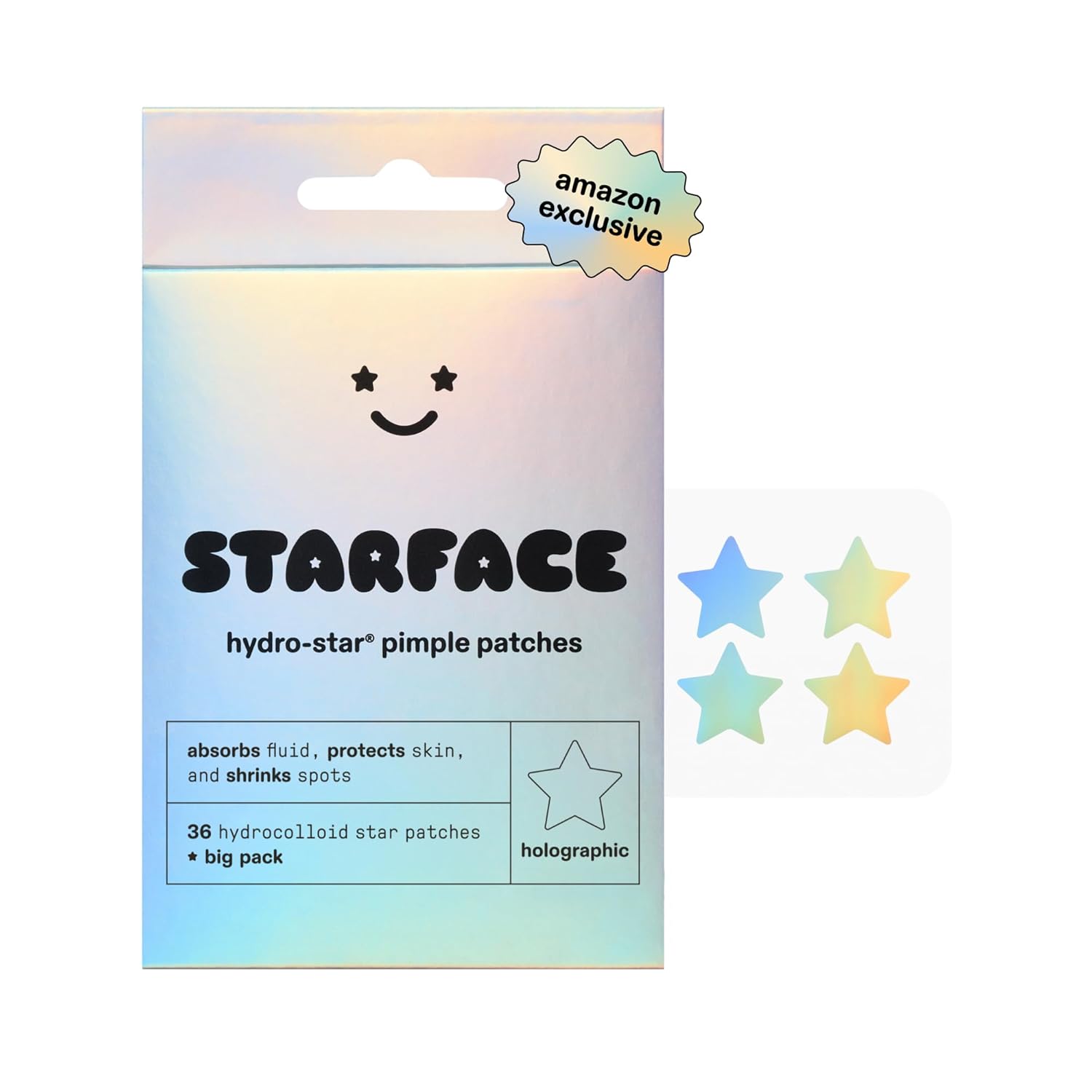 Starface Hydro-Star Recovery Patches BIG PACK, Hydrocolloid Patches with Aloe Vera and Vitamin A, Helps Soothe and Protect Skin After Picking, Shrinks Spots, Vegan, Cruelty-Free Skincare (96 Count)