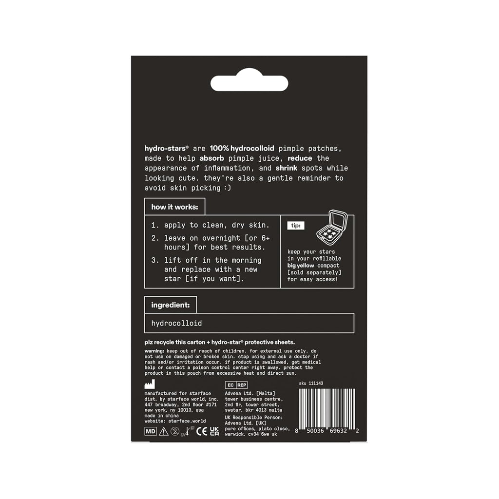 Starface Hydro-Star Recovery Patches BIG PACK, Hydrocolloid Patches with Aloe Vera and Vitamin A, Helps Soothe and Protect Skin After Picking, Shrinks Spots, Vegan, Cruelty-Free Skincare (96 Count)