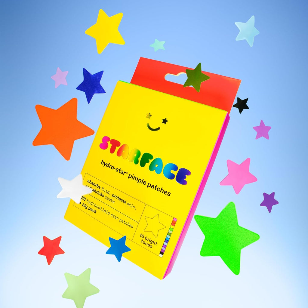 Starface Hydro-Star Recovery Patches BIG PACK, Hydrocolloid Patches with Aloe Vera and Vitamin A, Helps Soothe and Protect Skin After Picking, Shrinks Spots, Vegan, Cruelty-Free Skincare (96 Count)