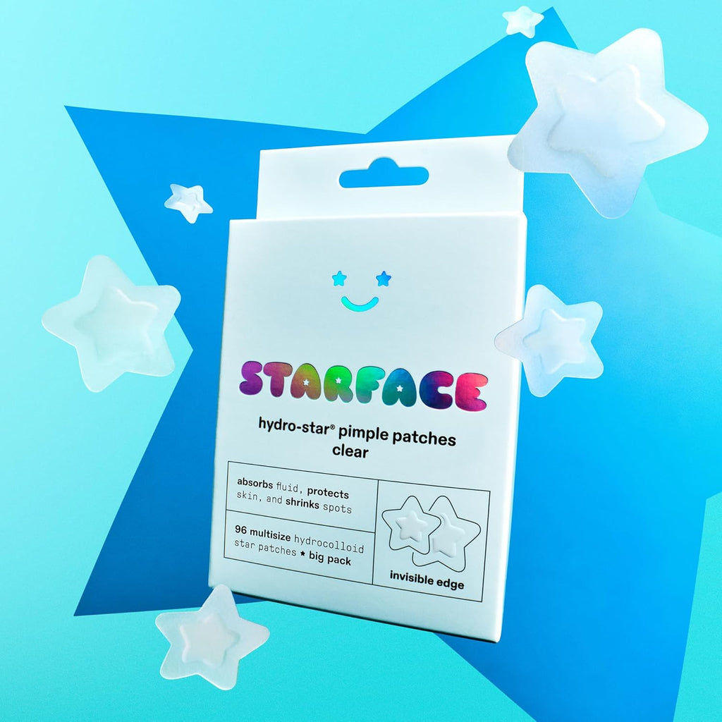 Starface Hydro-Star Recovery Patches BIG PACK, Hydrocolloid Patches with Aloe Vera and Vitamin A, Helps Soothe and Protect Skin After Picking, Shrinks Spots, Vegan, Cruelty-Free Skincare (96 Count)