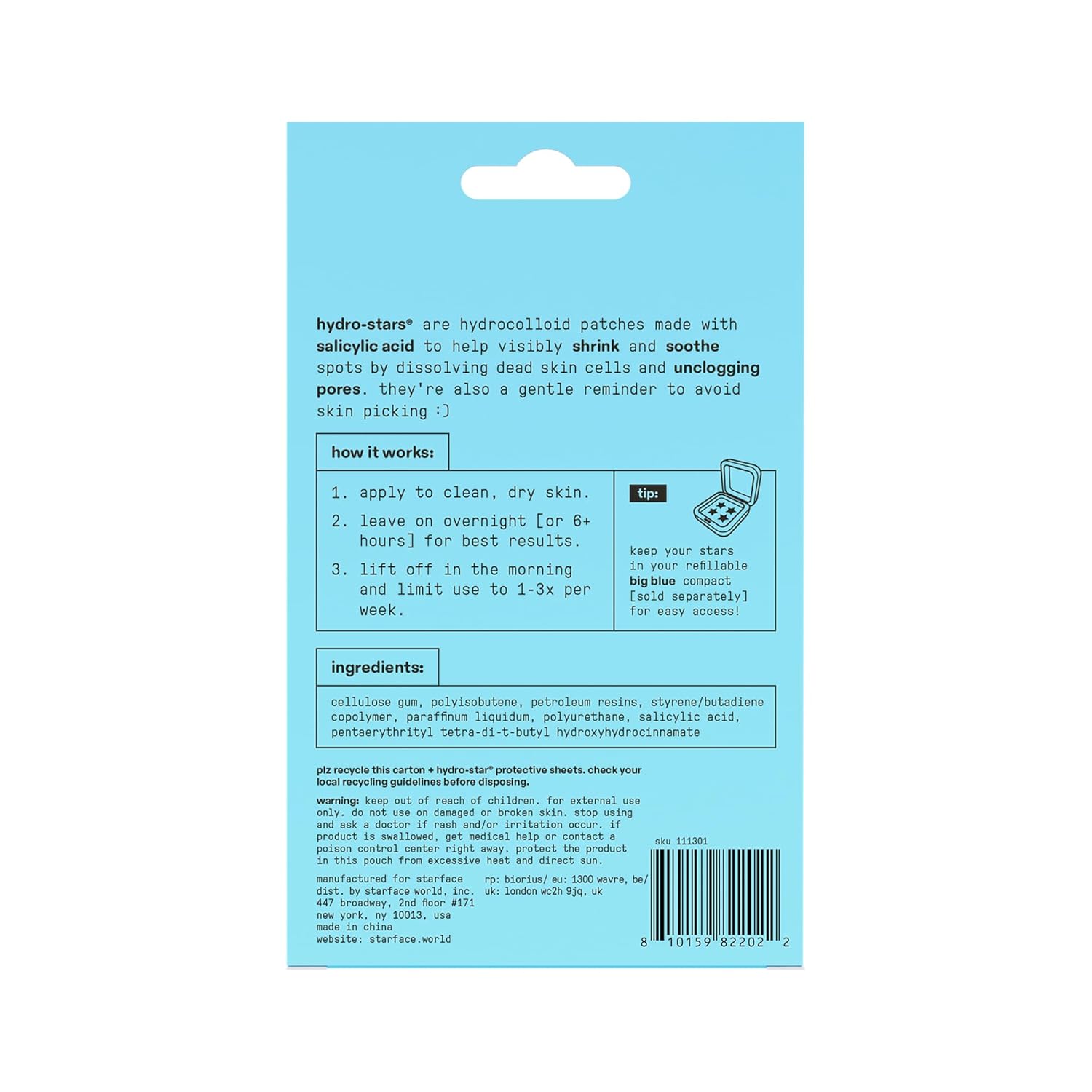 Starface Hydro-Star Recovery Patches BIG PACK, Hydrocolloid Patches with Aloe Vera and Vitamin A, Helps Soothe and Protect Skin After Picking, Shrinks Spots, Vegan, Cruelty-Free Skincare (96 Count)